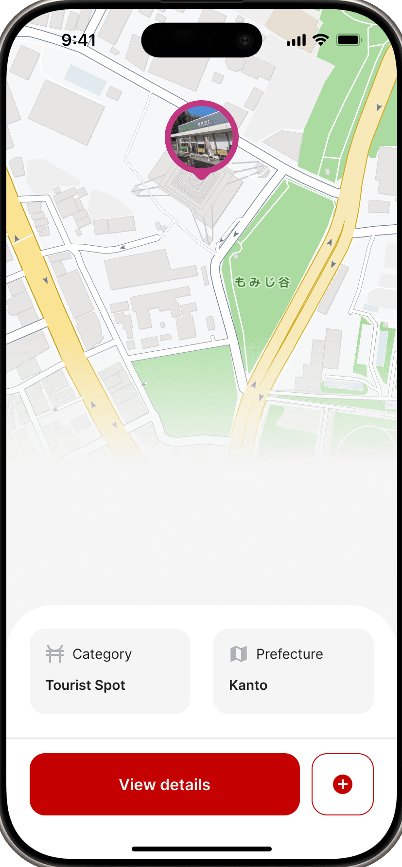 Map browse screen